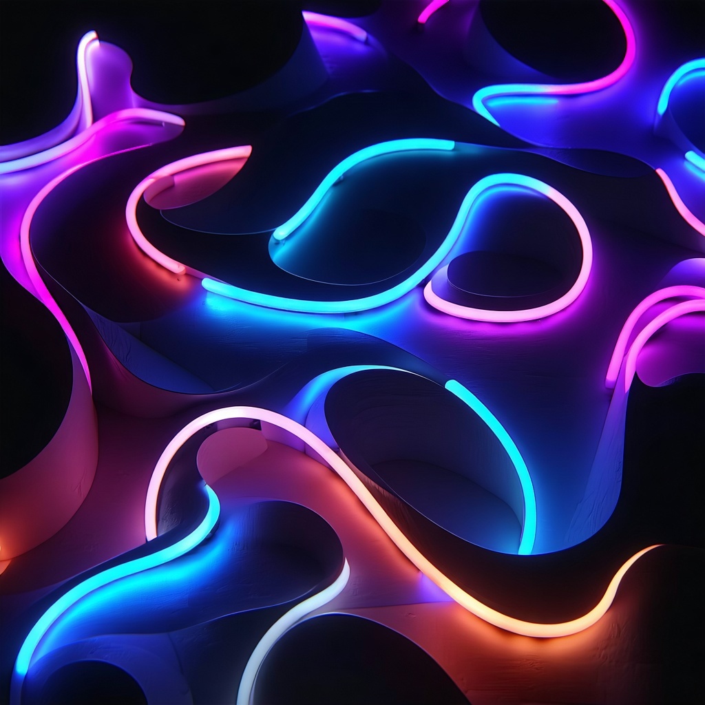 The design features a series of fluid intertwining shapes that evoke a sense of movement and dynamism all rendered in our brands signature color palette These abstract forms seamlessly blend into one another creating a harmonious visual experience th-1